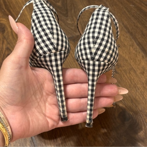 Lovers + Friends X RAYE houndstooth sexy dorsay heels size 6 “ Charlotte “ - Picture 7 of 11